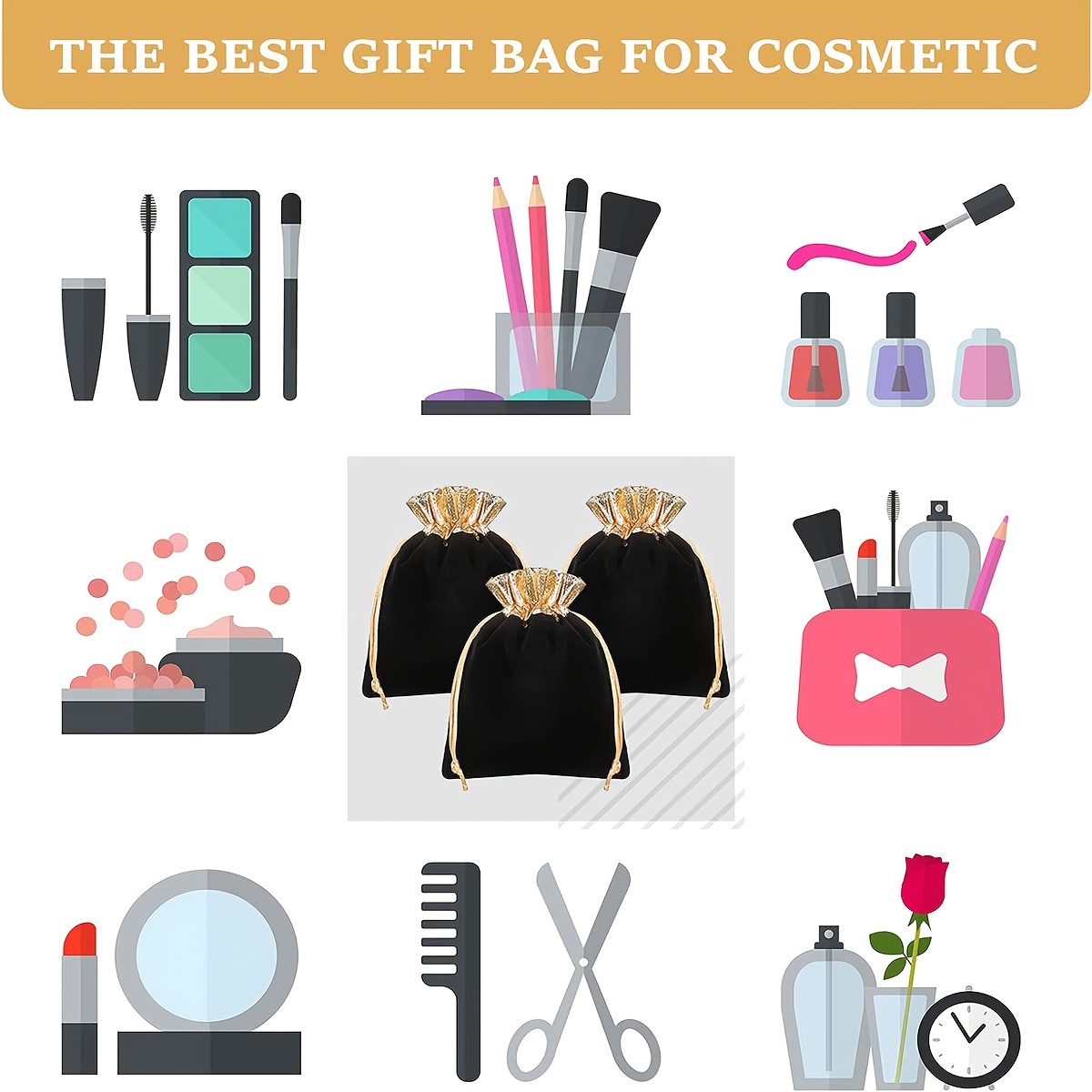 30pcs Custom Velvet Drawstring Gift Bags